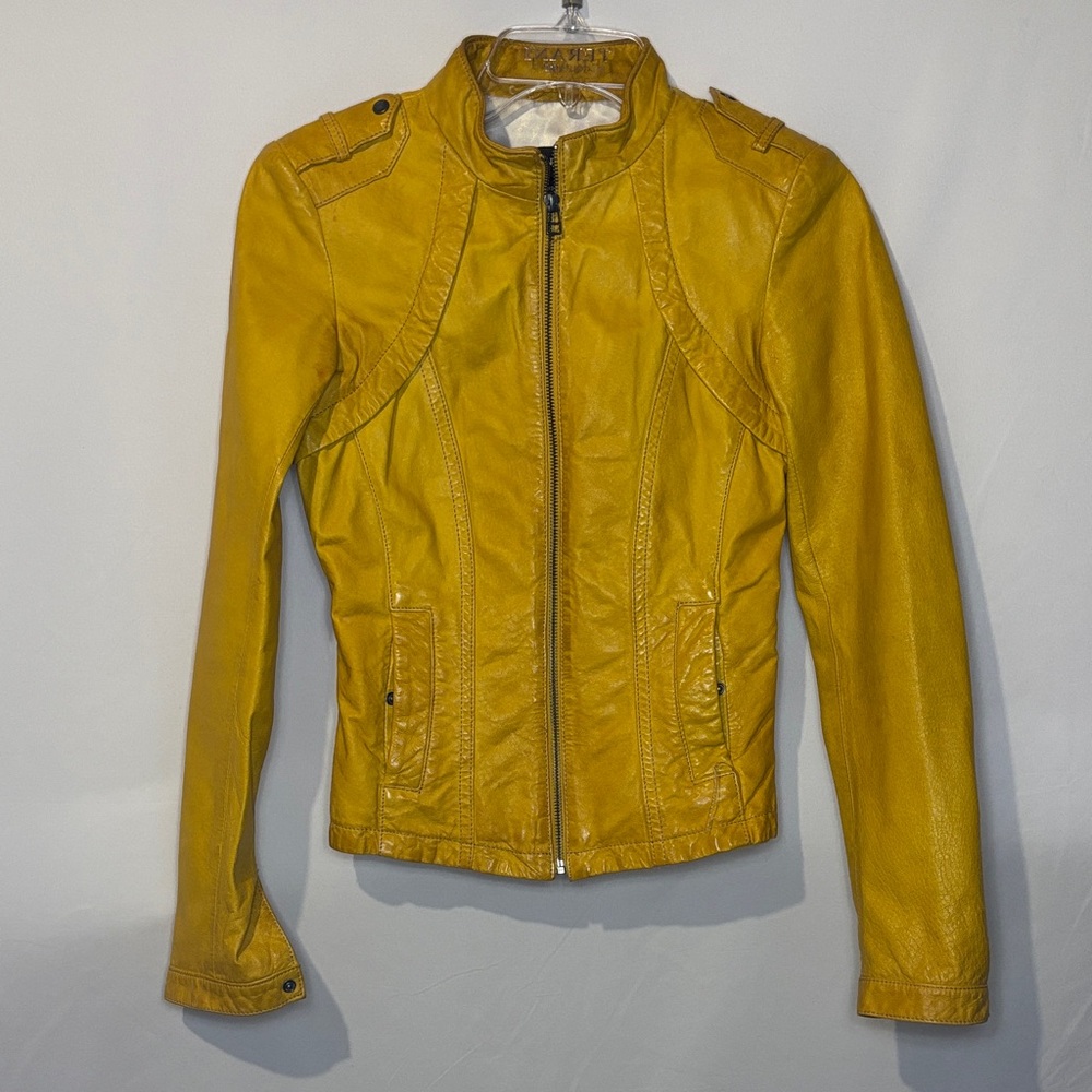 Danier Mustard Leather Jacket